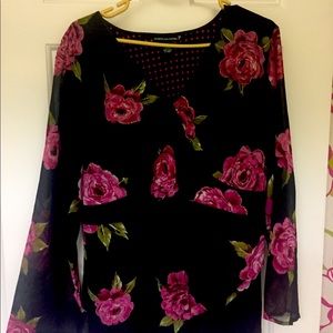 Floral tunic blouse